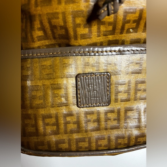 Fendi Tan and Brown Logo Crossbody Bag - Picture 2 of 13